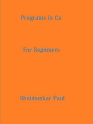 cover image of Programs in C#